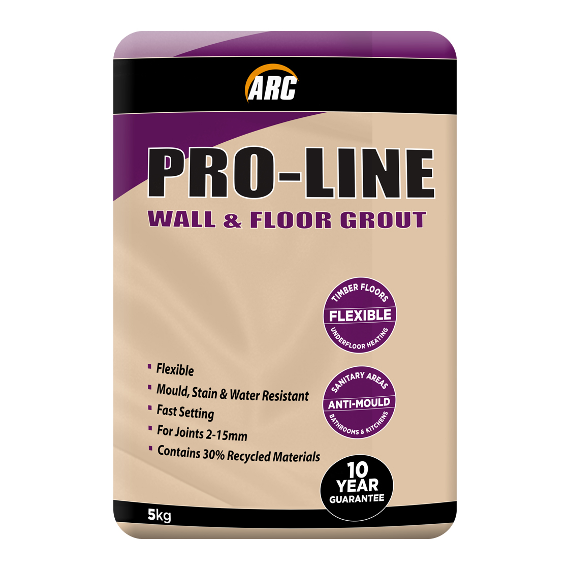 ARC Pro-Line Wall & Floor Grout 5kg Beige