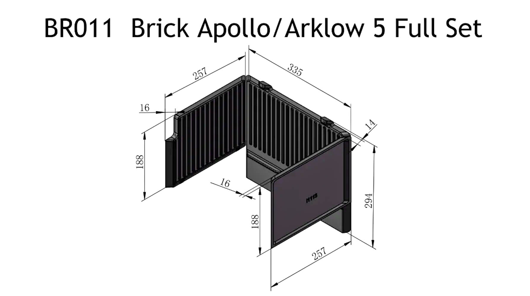 Henley Apollo 5kW Inset Brick Set
