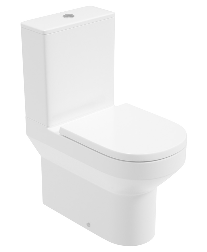 Base Rimless Fully Shrouded Wc, Cistern & Soft Close Seat