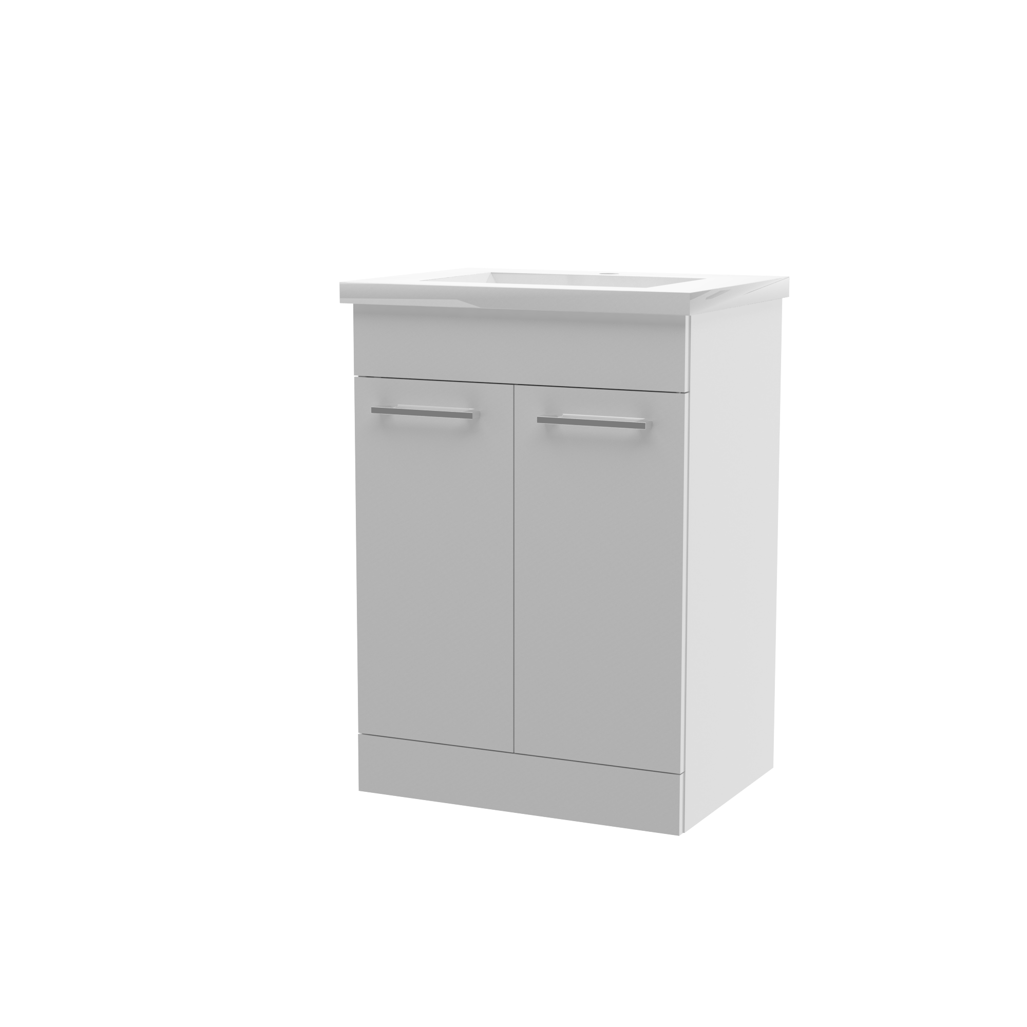 Barca 2 Door Vanity Unit 600mm White (Unit Only)