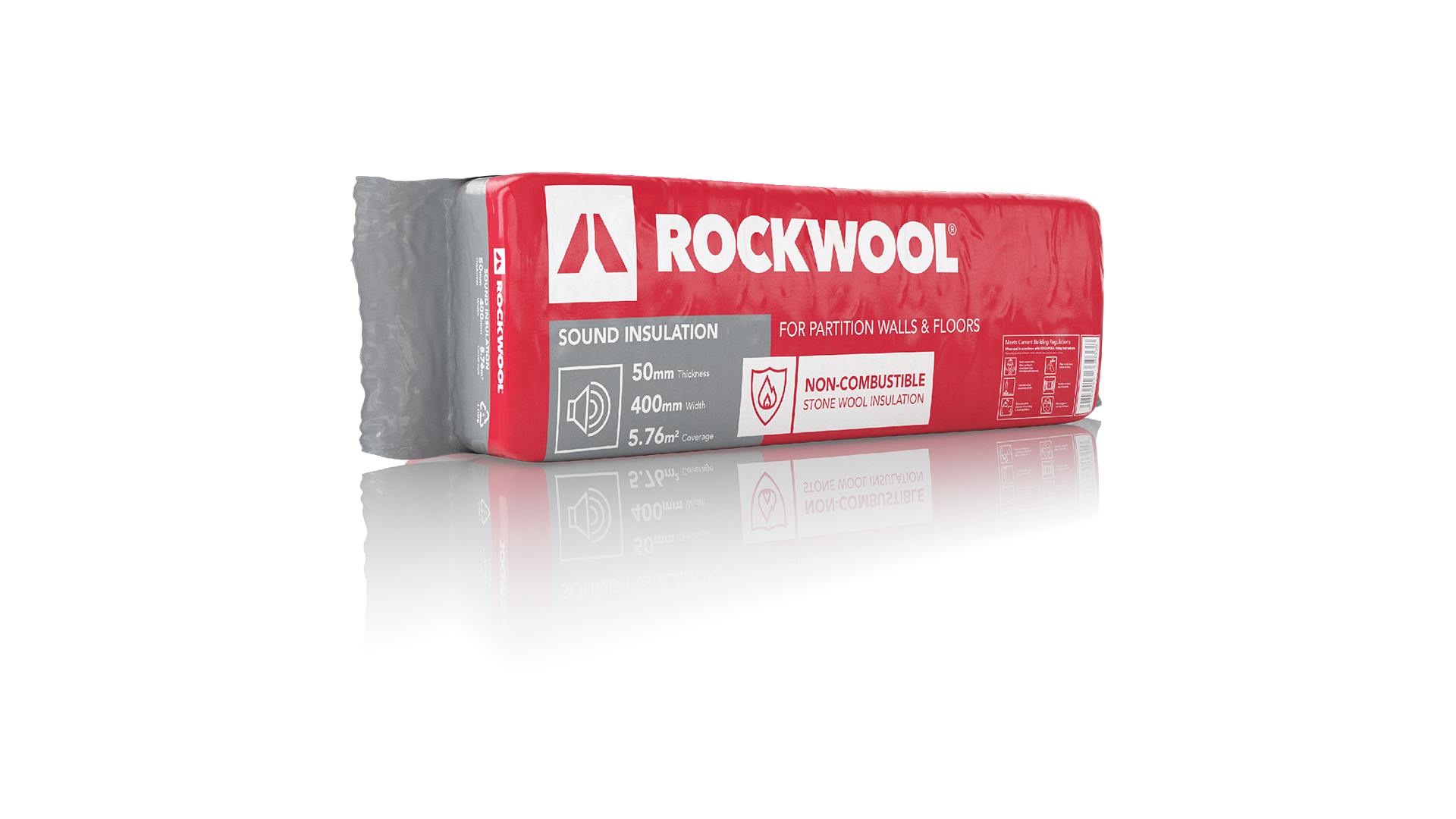 Rockwool Sound Insulation Slab 50mm x 400mm 5.76 Sq/M