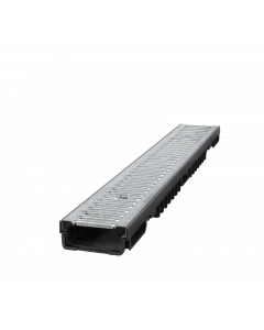 Polypropylene Channel & Galv Grating 55mm x 1m Class A15