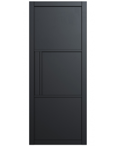 Indoors Seattle 3 Panel Solid Black Primed Door 80 Inch x 32 Inch (2032 x 813mm)