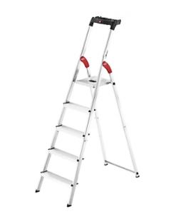 Hailo L60 Standardline 5 Tread Aluminium Safety Household Ladder