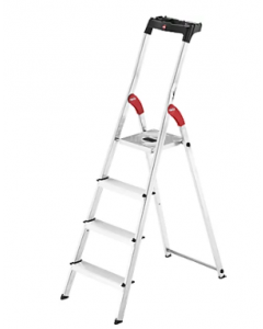 Hailo L60 Standardline 4 Tread Aluminium Safety Household Ladder