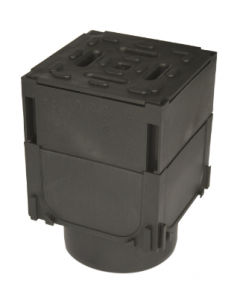 Hexdrain Brickslot Corner Unit comes with Black PVC Grating V/O 19560