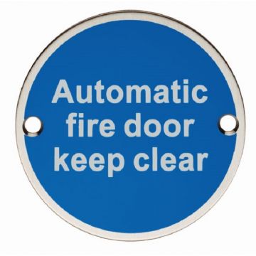 Automatic Fire Door Sign Sss Bpsex1022