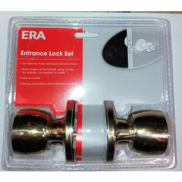 Era Entrance Knobset Brass Visi