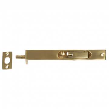 Flush Bolt Polished Brass 6" x 3/4" (1)