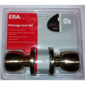 Era Brass Passage Knobset Visi