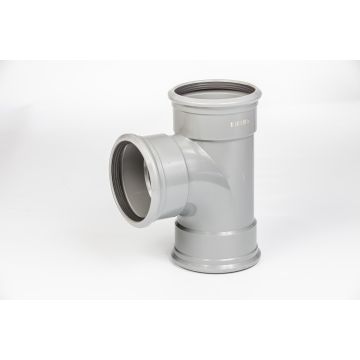 Soil Tee 110mm x 90deg Grey Branch T/S