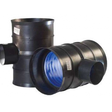 Ridgidrain Twinwall Tee 300mm x 160mm 160mm Connection To Smooth Wall Pipe
