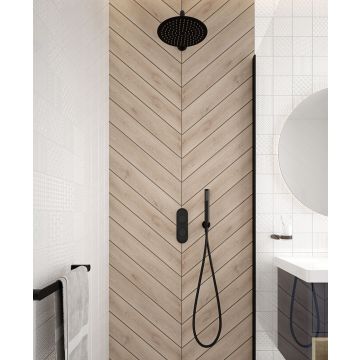 Alita Knurled Thermostatic Shower Kit 2 Brushed Gold
