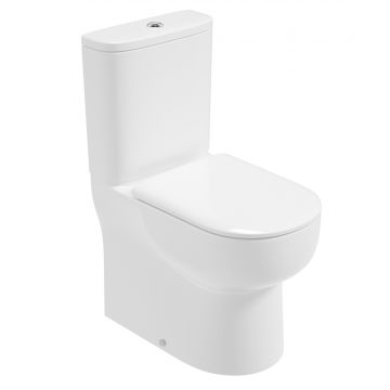 Sonas Via Fully Shrouded Close Coupled Rimless Pan Comfort Height & Soft Close Seat