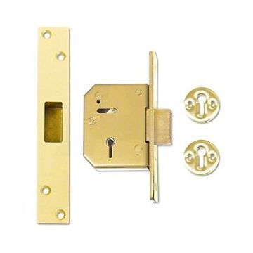 Chubb Mortice Deadlock 2.5" 3g115/67/02/W Brass