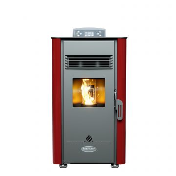 Henley Elm 4kW Pellet Stove Red