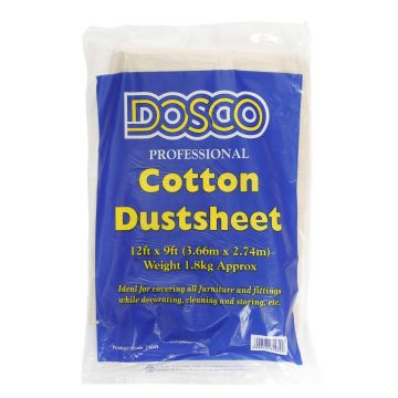 Dosco 12' x 9' Cotton Dust Sheet 0
