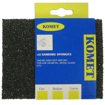 Keypoint Komet Sanding Sponge G180 -  98mm x 123mm x 12.5mm - Pack of 3