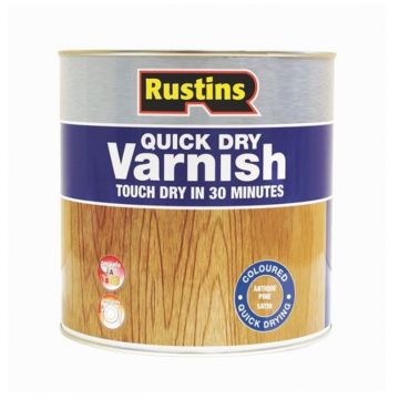 Rustins Quick Dry Satin Black Paint 500ml