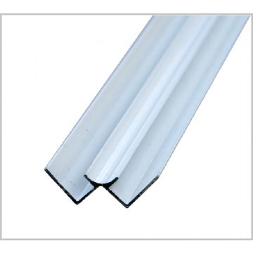 Flair Widepanel 10mm Internal Corner Silver Trim PVC