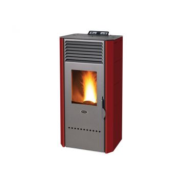 Henley Bio 80 Pellet Stove Bordeaux Red Ext Air