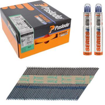 Paslode Nfp 3.1 x 90mm Smooth Bright Nail Fuel Pack for Im360ci 2200/2 F/Cell Roundrive Head Impulse