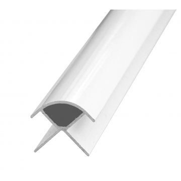 Flair White PVC External Corner Trim for Bathroom Wall Panels – 6mm