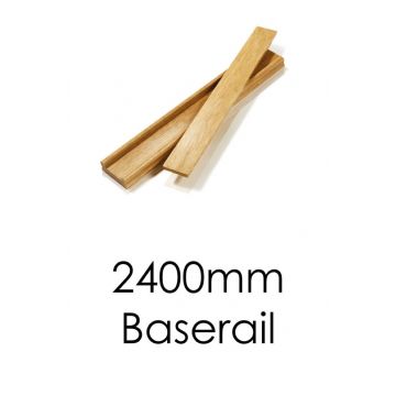 Br01a24w W/Oak Baserail 41mm Inc Infill 2.4m x 69mm x 57mm