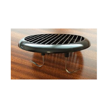 Round Push-In-Vent Black 100-150mm With Spring Clips