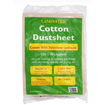 Cotton Dust Sheet 12 x 9' Laminated