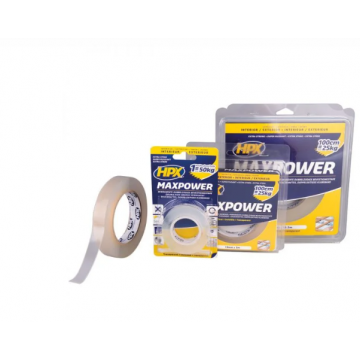 Max Power Transparent Mounting Tape 19mm x 5m Hpx