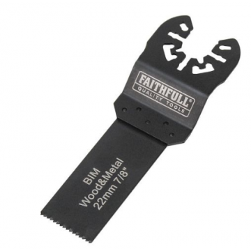 Faithfull Flush Cut Wood/Metal Blade 22mm Bi-Met