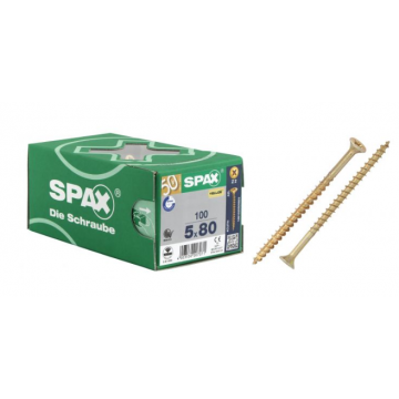 Spax Chipboard Zinc Screws 5.0 x 80mm 100/box