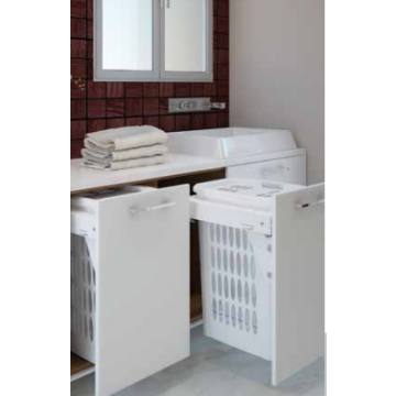 400mm Laundry Basket Plus 590+ White