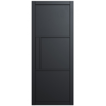 Indoors Seattle 3 Panel Solid Black Primed Door 80 Inch x 32 Inch (2032 x 813mm)