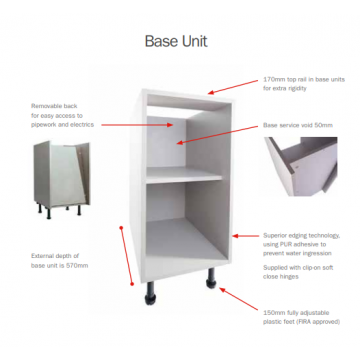 600 Base White Unit