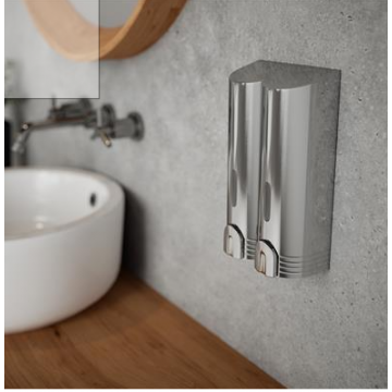 Euroshowers Tall Chrome Double Dispenser