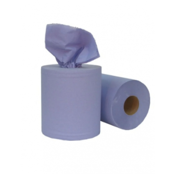 Blue Rolls Paper Towel Pack 6 x 150m Centre Feed 1402463