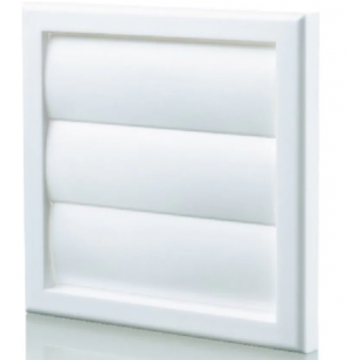5"/125mm Square Flap Wall Vent White