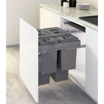 600mm Qubika Bin 2 x 35l 2 x 8l