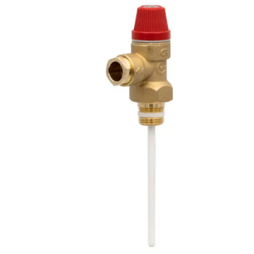 Caleffi 1/2" T And P Valve 7 Bar 90 Degree