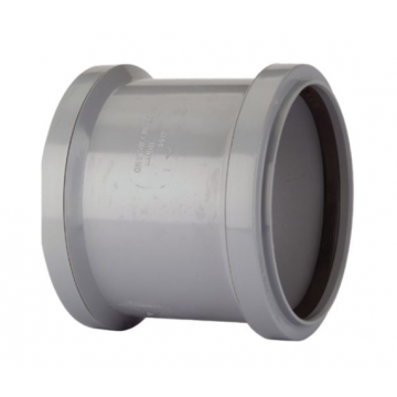 Grey 110mm Soil Coupler Double Socket