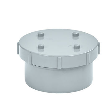 Grey 110mm Soil Access Cap & Plug