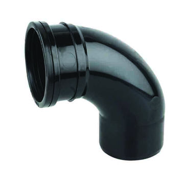 Mfp 110mm Black 87.5 Degree Soil Bend S/S