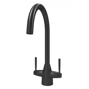 St James Ivy Sink Mixer Black Dual Lever