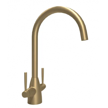 St James Ivy Sink Mixer Brushed Brass Dual Lever