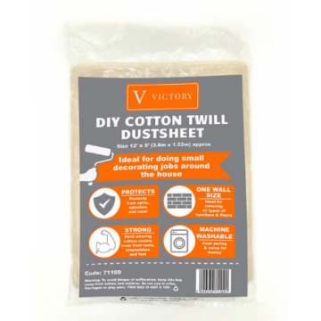 Victory DIY Cotton Dustsheet 12 x 5