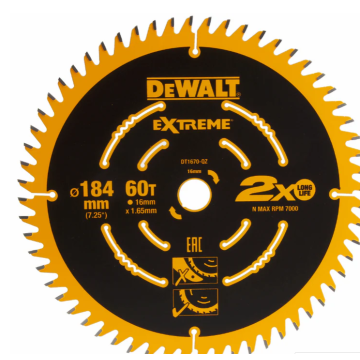 Dewalt Circ Saw Blade Elite Csb 184 x 16mm 60t