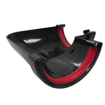 Freeflow Round 90' Gutter Angle - Black