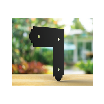 Sst Black P.C Pergola 125mm L.Strap Bracket